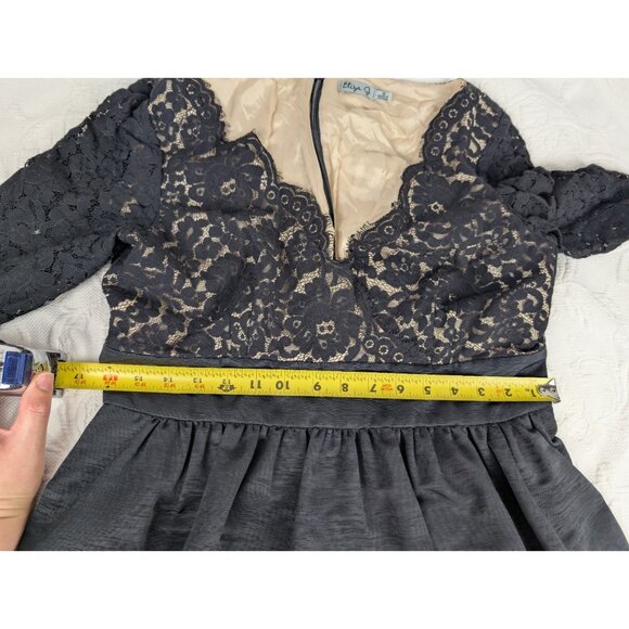 Eliza J women's Dress Size 12 Cris Cross Lace Top Fit & Flare Formal cocktail - Picture 11 of 16